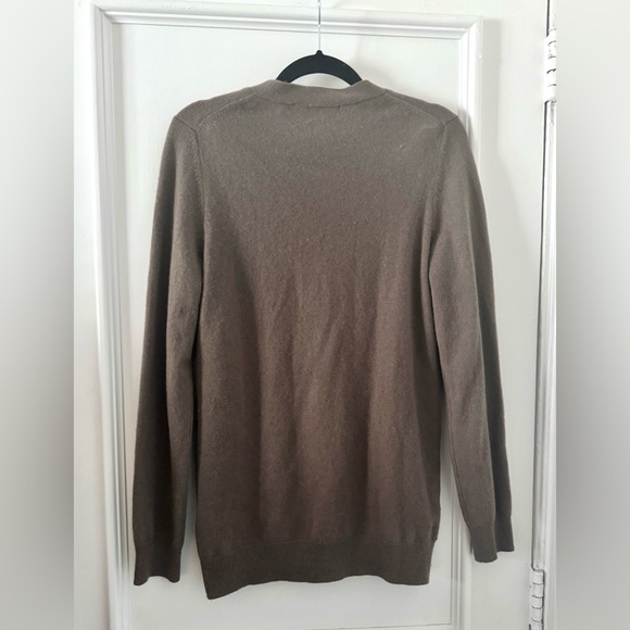 Uniqlo Mocha Cashmere V-neck Cardigan - Picture 3 of 8